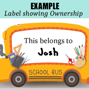 TAGS for KIDS Labels, Tags, Stickers PRINTABLE, 12 designs Name tag, for fun sign or card, book plates Customize with your note or name image 4