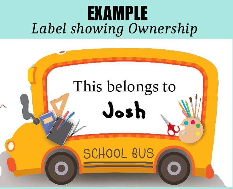 TAGS for KIDS Labels, Tags, Stickers PRINTABLE, 12 designs Name tag, for fun sign or card, book plates Customize with your note or name image 4