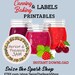 Canning and Baking Labels PRINTABLE PLAY &amp; FUN, Round 12 Designs 2 ...