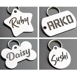 Custom Dog Tag For Dogs and Cats | Personalized Pet ID Tag | Stainless Steel DEEP Engraved