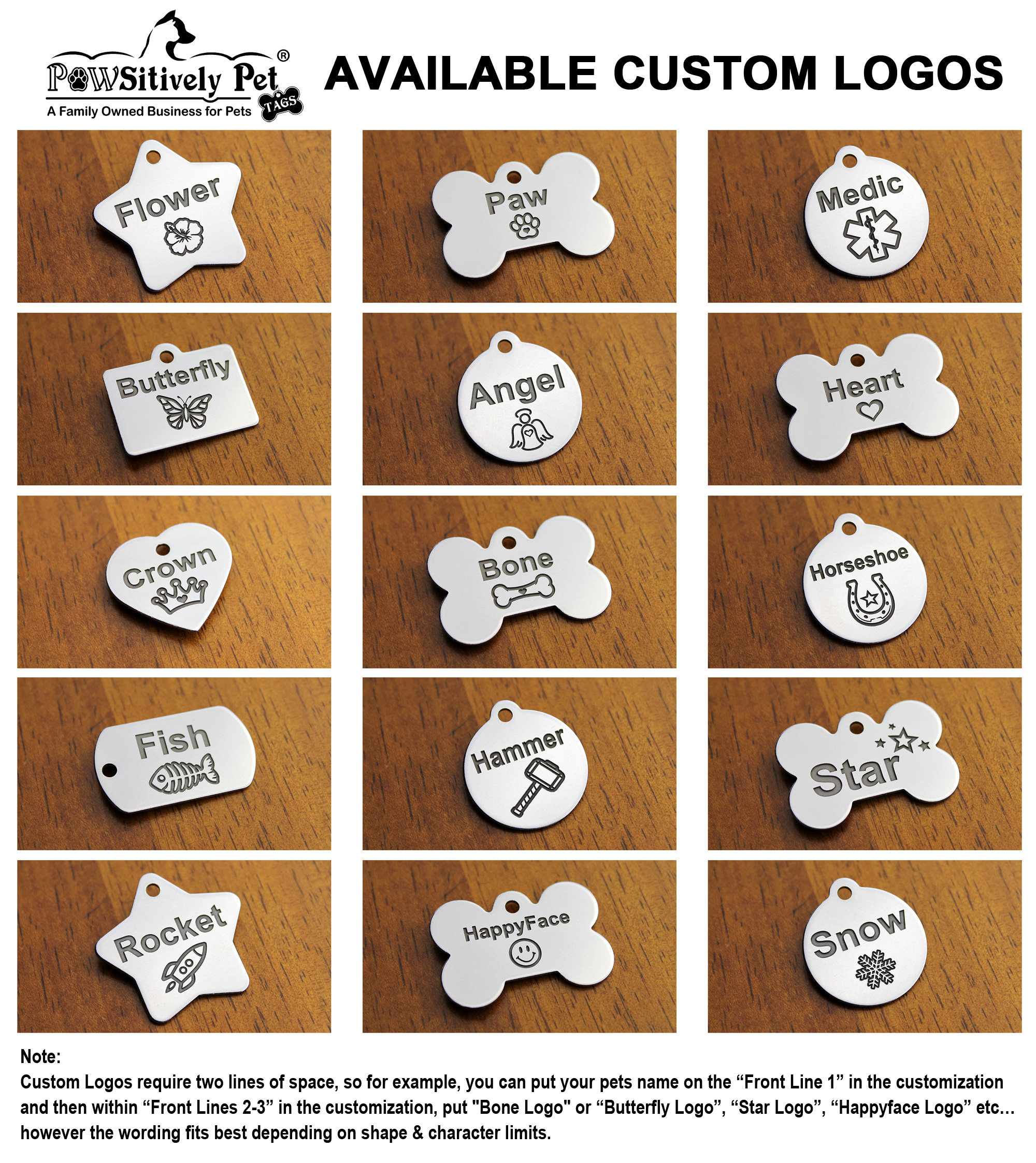 Stainless Steel Custom DEEP Engraved Pet ID Tags Personalized - Etsy
