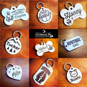 Stainless Steel Custom DEEP Engraved Pet ID Tags Personalized Front and Back Dog Tags for Dogs and Cats Bild 5