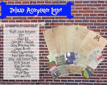 Deluxe Customized Hogwarts Acceptance Letter - Harry Potter - Wizard School