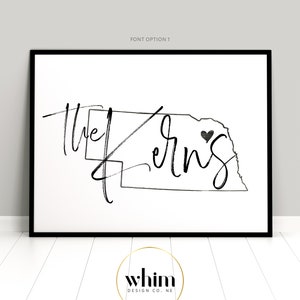 Customized State Family Name Wall Art Signs | Wall Art | Family Legacy | Housewarming Present | Wedding Gift | Personalized Gift | Family