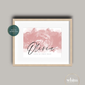 ultrasound print | custom birth keepsake | nursery print | watercolor ultrasound print | personalized ultrasound baby scan | ultrasound art