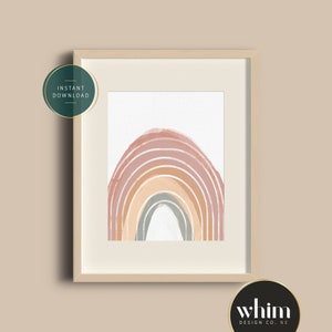 rainbow nursery decor | nursery print | boho rainbow decor | boho design | instant download | watercolor rainbow | watercolor art