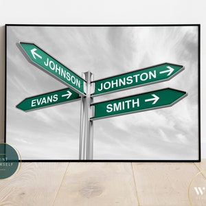 personalized street name | printable wall art | unique wedding gift |