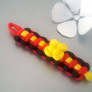 Keyring Paracord braidings fine line + cloverfield &quot;German flag&quot;