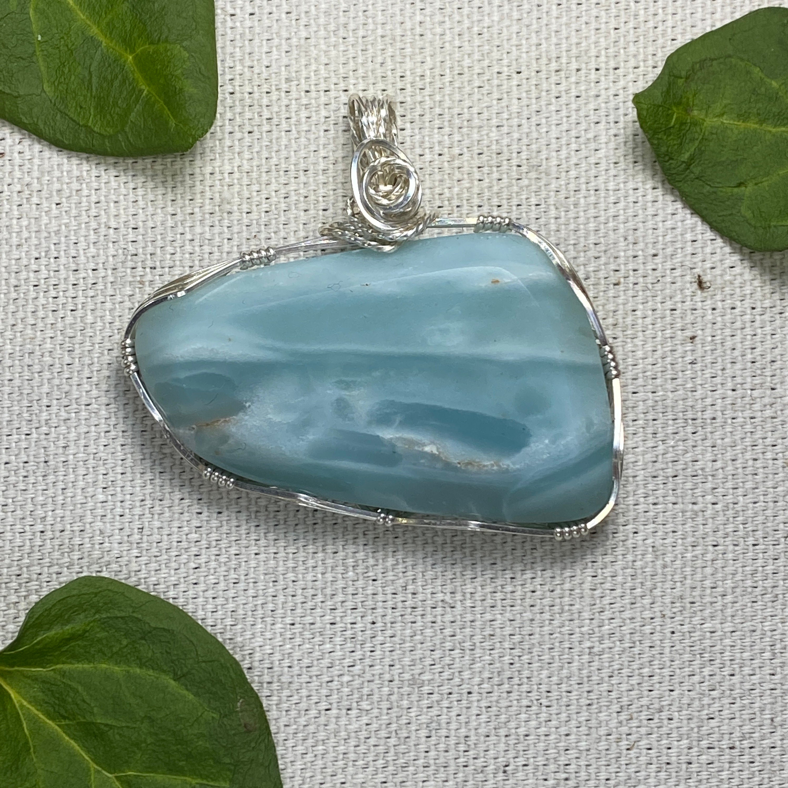 BC Ocean Picture Stone Natural Stone Sterling Silver Wire Art Etsy