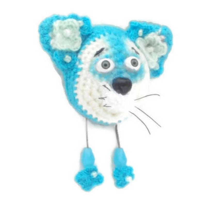 Toy Cat Brooch Cat Gift Cat teacher brooch Crochet Animal Brooches Brooches with cat Cat collar brooch Crochet Cat Cat wool brooch