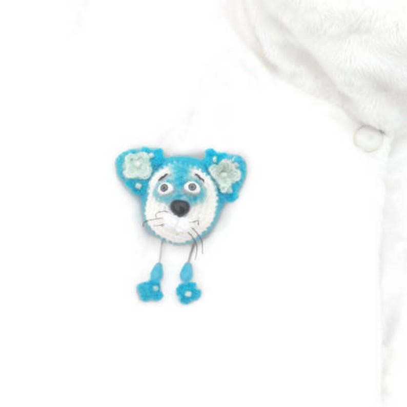 Toy Cat Brooch Cat Gift Cat teacher brooch Crochet Animal Brooches Brooches with cat Cat collar brooch Crochet Cat Cat wool brooch