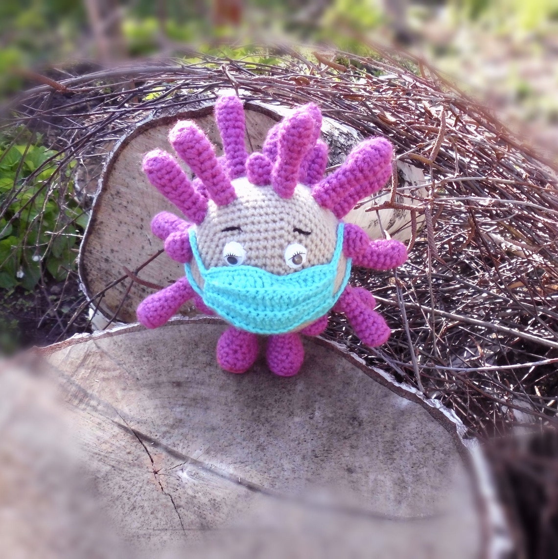 Amigurumi Crochet Virus Crochet Virus Toy Personalized Plush Etsy