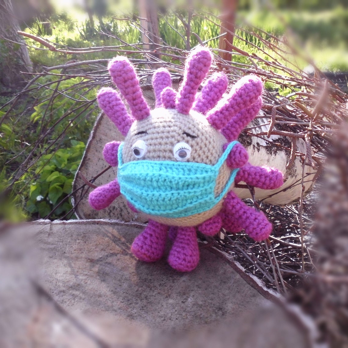 Amigurumi Crochet Virus Crochet Virus Toy Personalized Plush Etsy