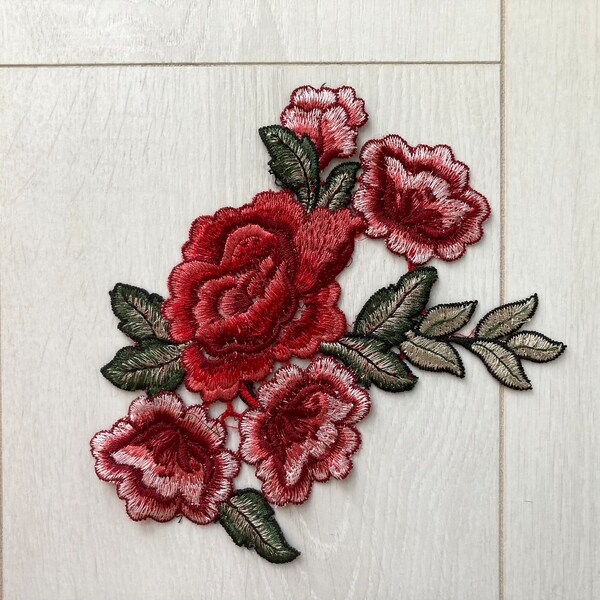 Red Rose Fabric Etsy