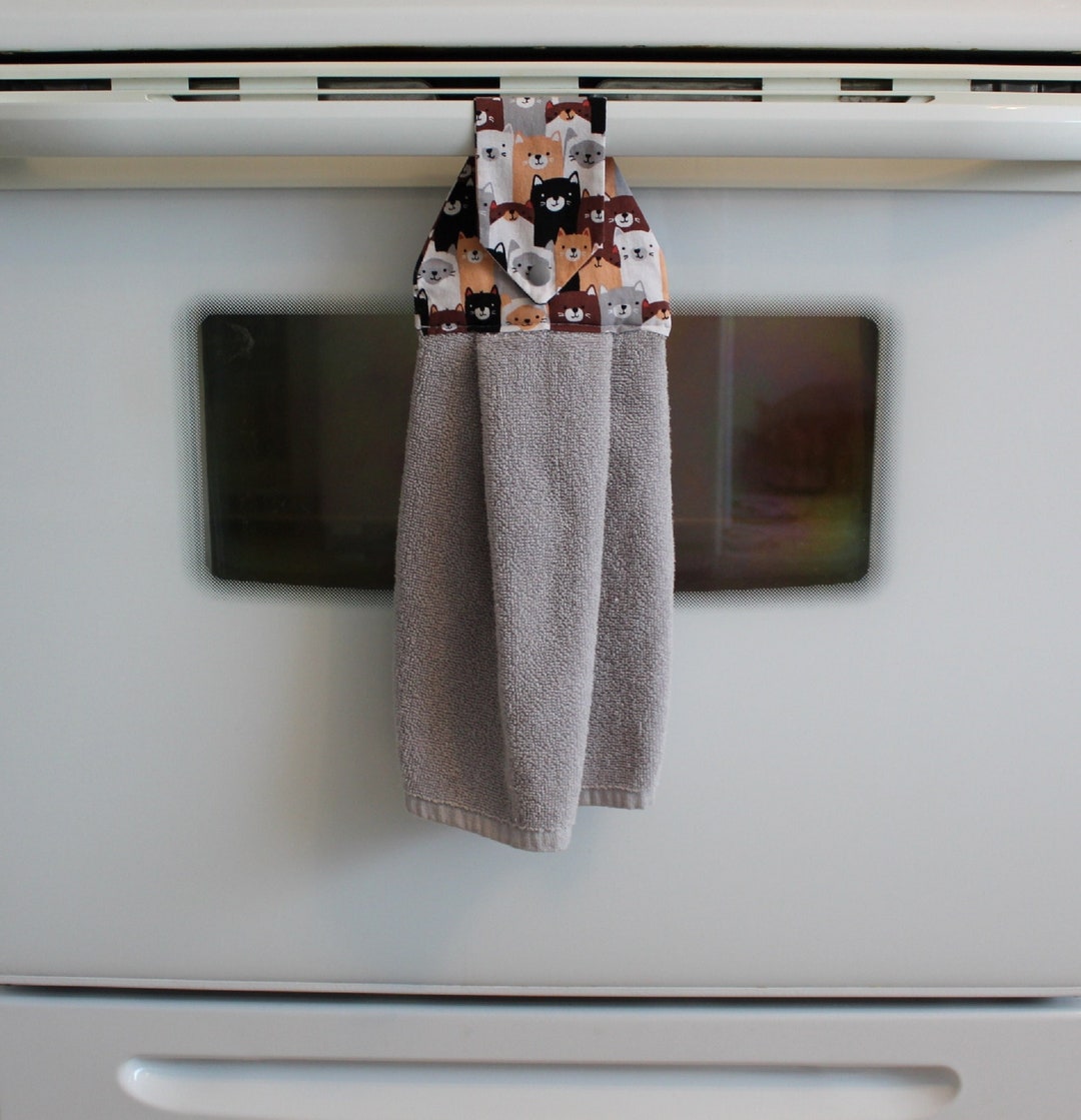 Cats Hand Towel Stove Towel Oven Door Hand Towel Kitchen Etsy