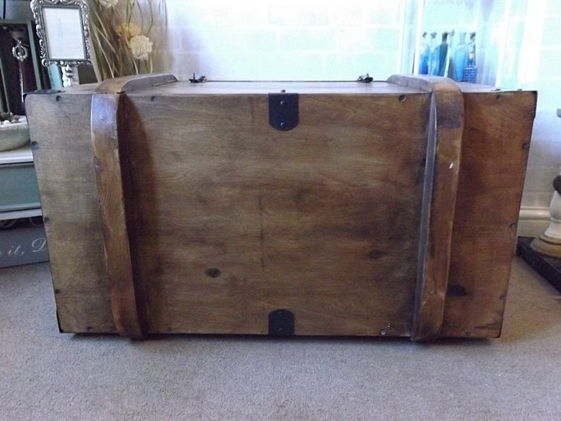 Rustic Trunk Chest Coffee Table Industrial Vintage Army Etsy UK