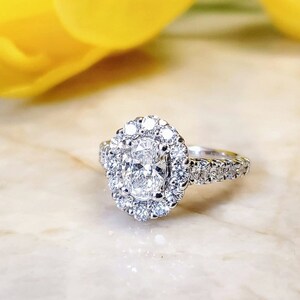 Oval Diamond Engagement Ring with Halo.
