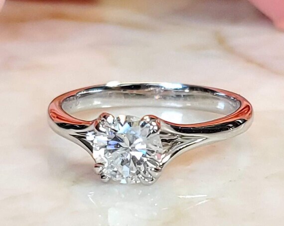 0.82ct white gold solitaire engagement ring