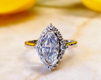 1.22ct Oval Diamond Engagement ring, Elongated Oval diamond ring.