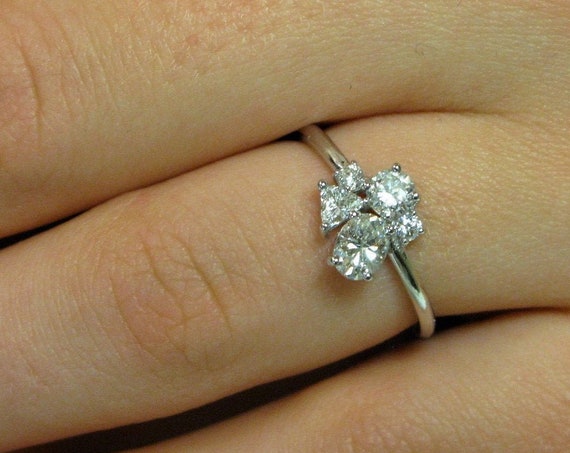 Cluster diamond ring
