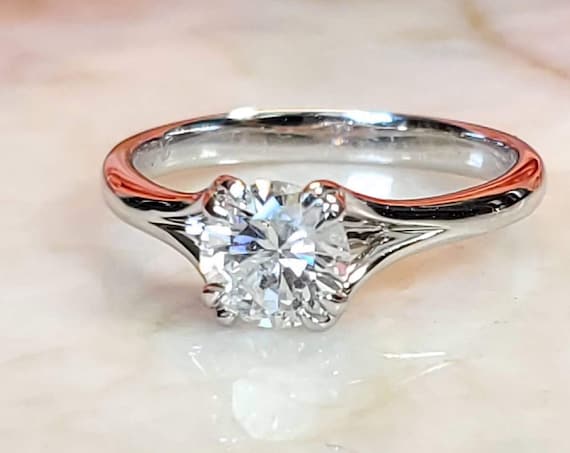 0.82ct white gold solitaire engagement ring
