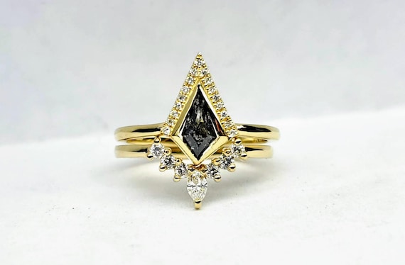 Kite Shape Diamond Engagement Ring
