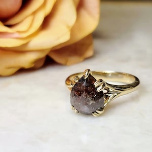 2.87 carat Brown Diamond Yellow Gold Engagement Ring