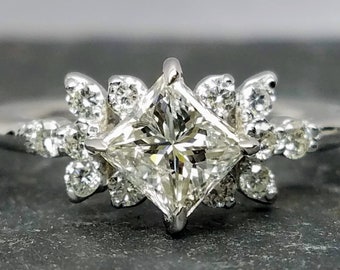 Princess cut diamond ring, Princess cut engagement ring, princess cut diamond engagement ring.