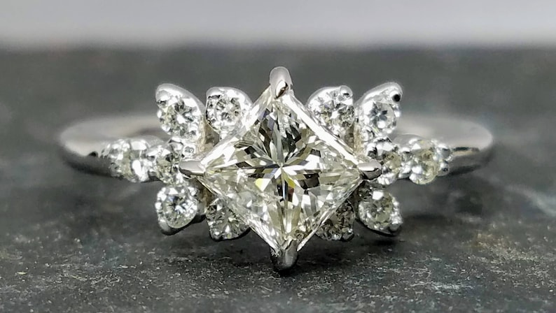 Princess cut diamond ring, Princess cut engagement ring, princess cut diamond engagement ring. image 1
