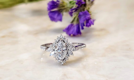 0.80 carat Marquise Diamond Engagement Ring.