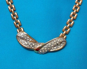Herz-Halskette, Braut-Halskette mit 18-Karat-Vergoldung und Kristallen, kurze Halskette