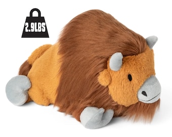 Weighted Bison Plush | 2.9 lb | Weighted Stuffed Animal | Buffalo Plush | FREE SHIPPING