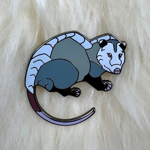 Opossum Hard Enamel Pin: Art Deco Animal Pin