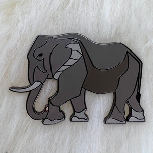 Épingle en émail dur éléphant d&#39;Afrique | Broche éléphant | Épingle animal | Art déco
