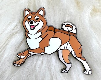 Shiba Inu Hard Enamel Pin | Shiba Inu Pin | Dog Pin | Animal Pin | Art Deco