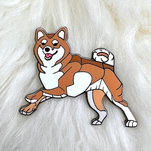 Shiba Inu Hard Enamel Pin | Shiba Inu Pin | Dog Pin | Animal Pin | Art Deco