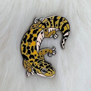 Pin de esmalte duro Gecko leopardo / Pin Gecko leopardo / Pin Gecko / Pin de lagarto / Pin animal /