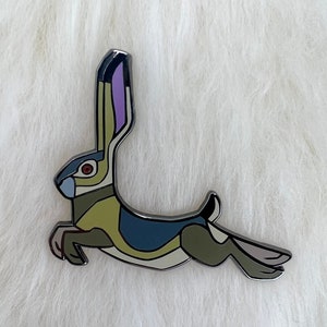 Jackrabbit Hard Enamel Pin | Rabbit Pin | Hare Pin | Art Deco