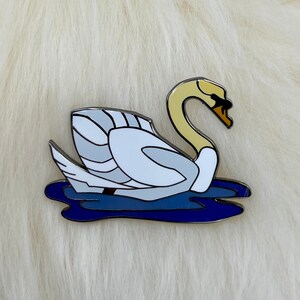 Mute Swan Hard Enamel Pin: Waterbird Series