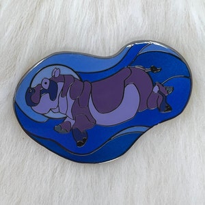 Hippopotamus Hard Enamel Pin | Hippo Pin | Animal Pin | Art Deco