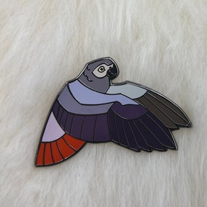 African Grey Parrot Hard Enamel Pin | Parrot Pin | Bird Pin | Art Deco