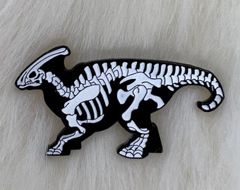 Parasaurolophus Soft Enamel Pin | Dinosaurier Pin | Fossil Pin