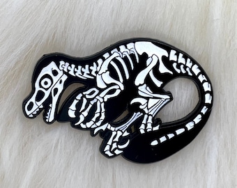 Velociraptor Soft Enamel Pin | | Raptor Pin | d’épingles de dinosaures Épingle fossile