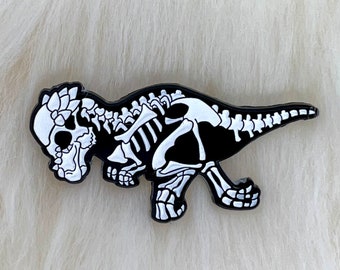 Pachycephalosaurus Soft Emaille Pin | Dinosaurier Pin | Fossile Anstecknadel