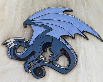 Blue Dragon Hard Enamel Pin | Dragon Pin | Fantasy Pin | Art Deco