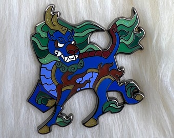 Qilin Hard Enamel Pin | Kirin Enamel Pin | Kirin Pin | Qilin Pin | Mythological Creature Pin