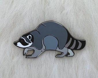 Raccoon and Peach Enamel Pin Raccoon and Peach Enamel Pin