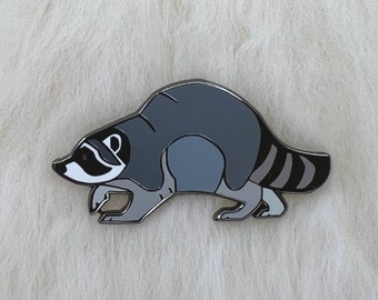 Raccoon Hard Enamel Pin | Raccoon Pin | Animal Pin | Art Deco