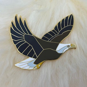 Bald Eagle Hard Enamel Pin | Eagle Pin | Bird Pin | Patriotic Pin | Art Deco