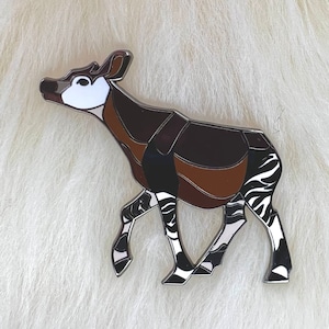 Okapi Hard Enamel Pin | Okapi Pin | Animal Pin | Art Deco